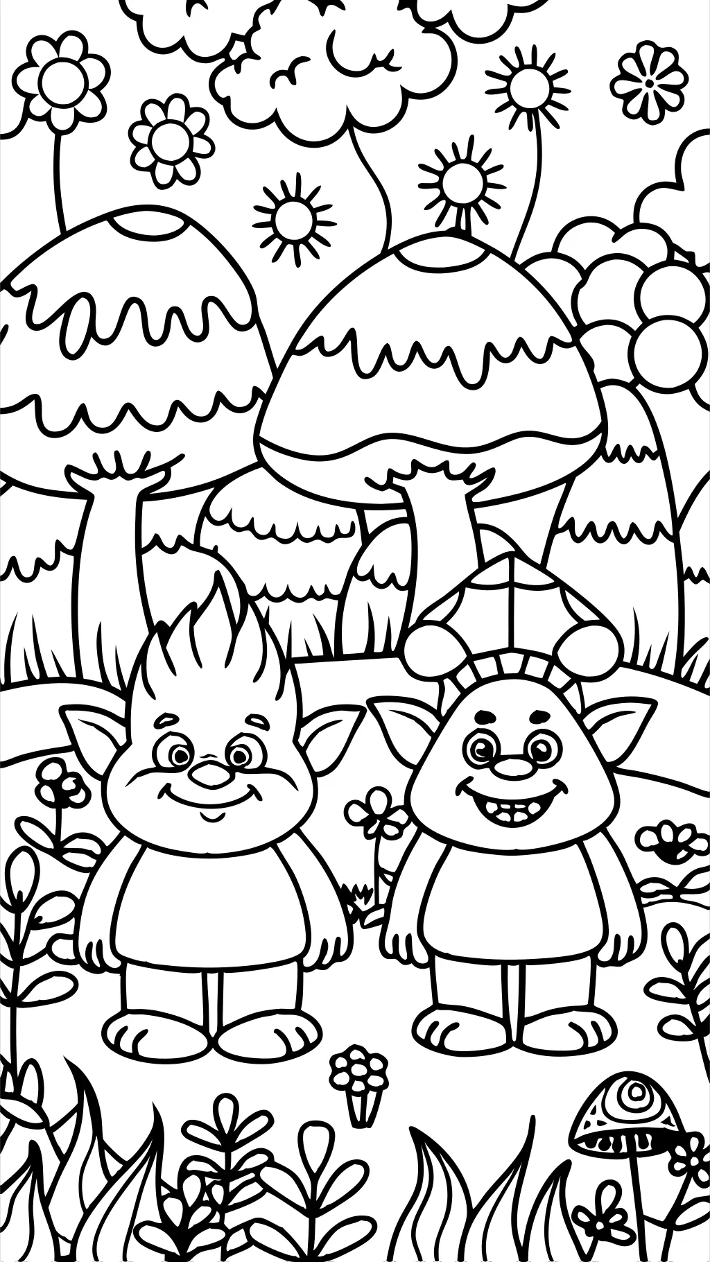 pages à colorier de trolls pdf